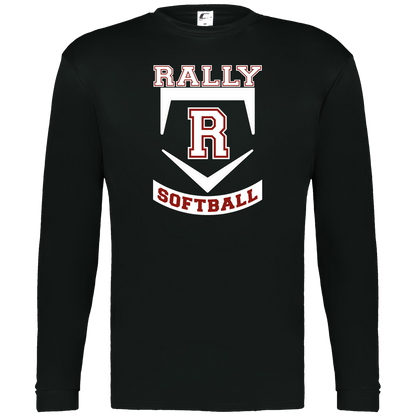 rally-softball-base-white-c2-mens-performance-long-sleeve-tee — Black — Front — source sha256 4ced8d2346d401b7118b8f1c60ea69cf23b4b96d715b6dede0b4750a894240e0 — Color position 1