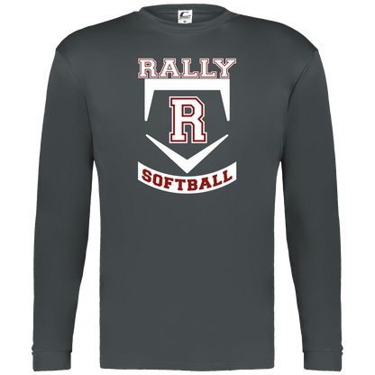 rally-softball-base-white-c2-mens-performance-long-sleeve-tee — Graphite — Front — source sha256 691fae21b3ea254090eb4b91841b7cb65e826cc9352a19b53b467ce5b8e3bf70 — Color position 2