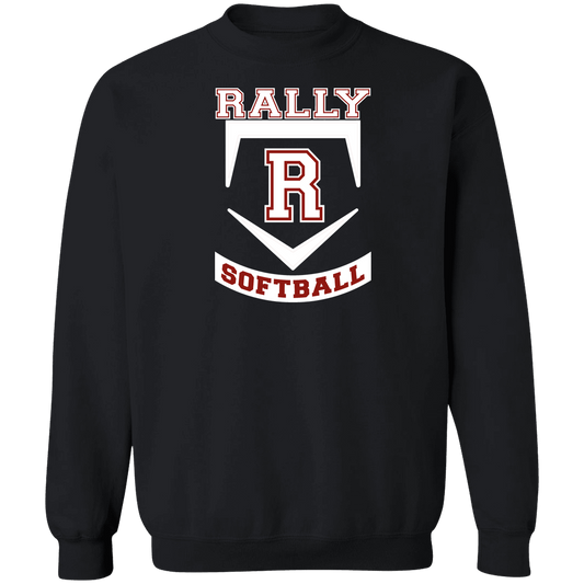 rally-softball-base-white-gildan-crewneck-pullover-sweatshirt — Black — Front — source sha256 789fbf8191be1d56f521e3379dc9e0711a2004dc2e6285176a7fa1d7e373eb9b — Color position 1