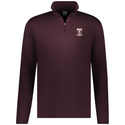 rally-softball-base-white-c2-mens-1-4-zip-pullover — Maroon — Front — source sha256 895f574b59c6e425ba59032886b695417fd49a76269275f3f486b21a56ab0196 — Color position 3
