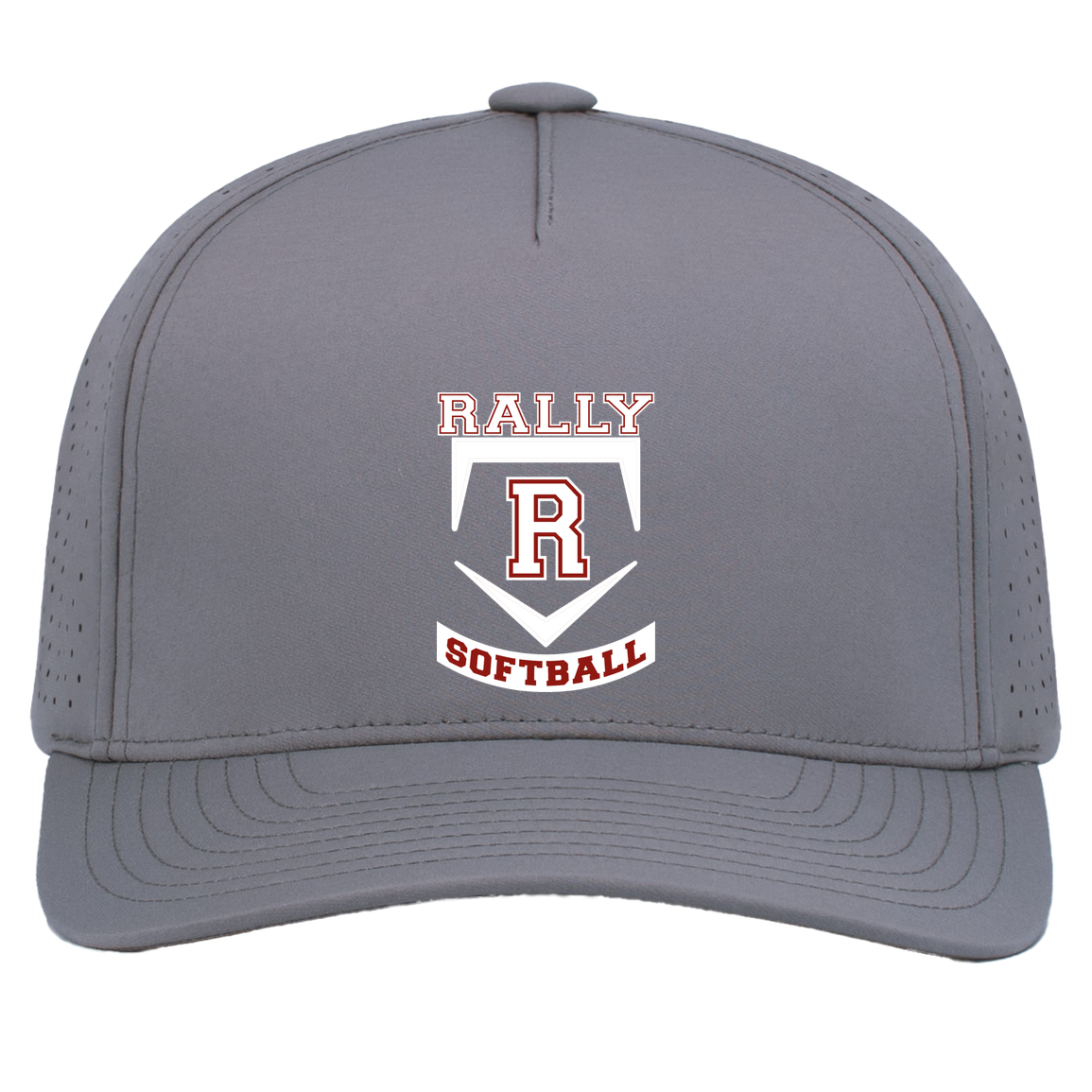 rally-softball-base-white-pacific-headwear-weekender-perforated-snapback-cap — Graphite — Front — source sha256 a31e0cdd55740c7e5f7d65d6bdeefa1730ef4190a033131a72bfb1548147ed86 — Color position 4