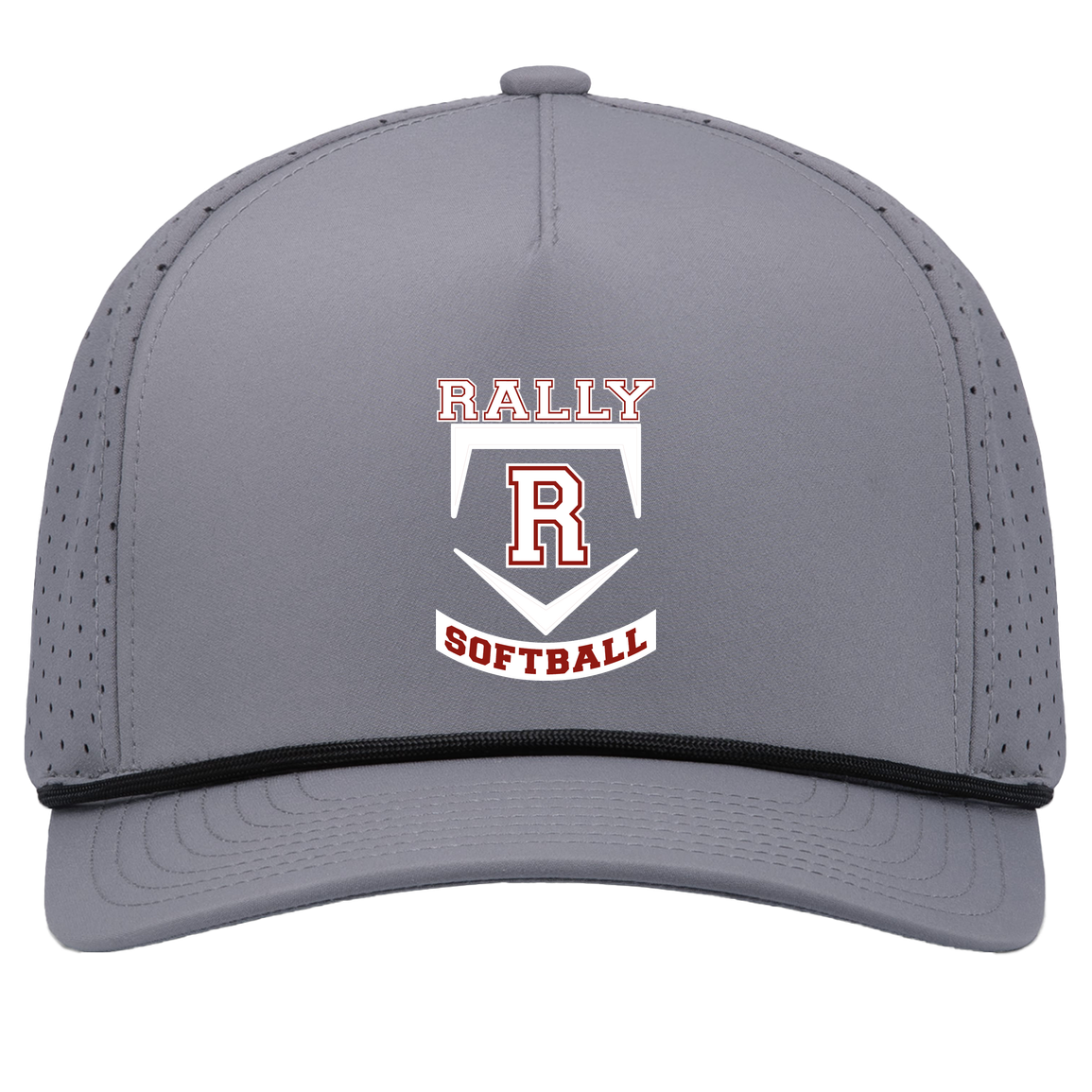 rally-softball-base-white-pacific-headwear-weekender-perforated-snapback-cap — Graphite/Black — Front — source sha256 b2f72214e1aa6b4e7d55e8f1c8ff2c705887337866ff4aa238304da9725be4d2 — Color position 3