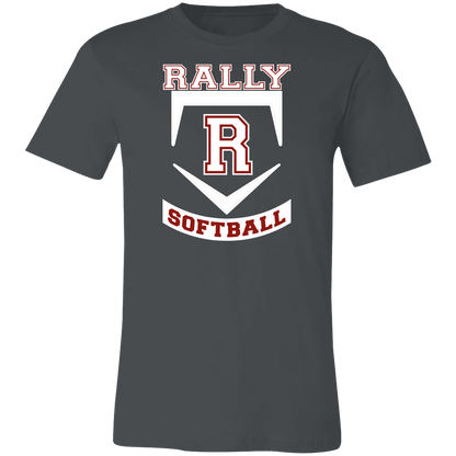 rally-softball-base-white-bella-canvas-unisex-jersey-short-sleeve-t-shirt — Asphalt — Front — source sha256 c3c2234ee9cd024c011c5e6ba1734e03306a8ed70cafbcf269c2e9f82c78bf38 — Color position 2