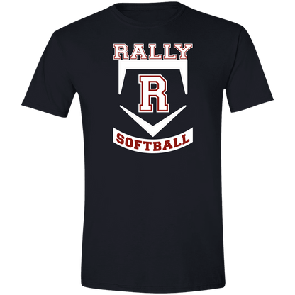 rally-softball-base-white-gildan-mens-softstyle-tee — Black — Front — source sha256 c47e6012ffeb6d480aaa49c711eb9c74bc95e71c54c773861e36411ee2120856 — Color position 2