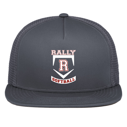 rally-softball-base-white-pacific-headwear-d-series-5-panel-trucker-snapback-cap — Graphite — Front — source sha256 f7ccfcf2b3b0daca836002916618ca6267c647ffd1f7c7abff5d9797cabbf04b — Color position 3