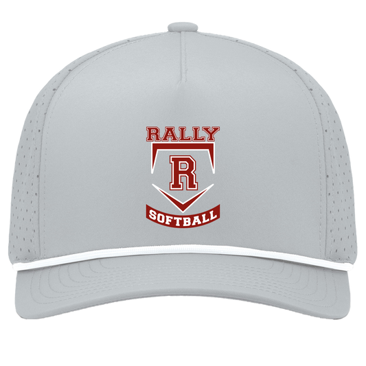 rally-softball-base-pacific-headwear-weekender-perforated-snapback-cap — Silver/White — Front — source sha256 fc6cb15a47e9b26a01aea51d5dade85a56e521fa350688862c116ed9504cbb9e — Color position 5