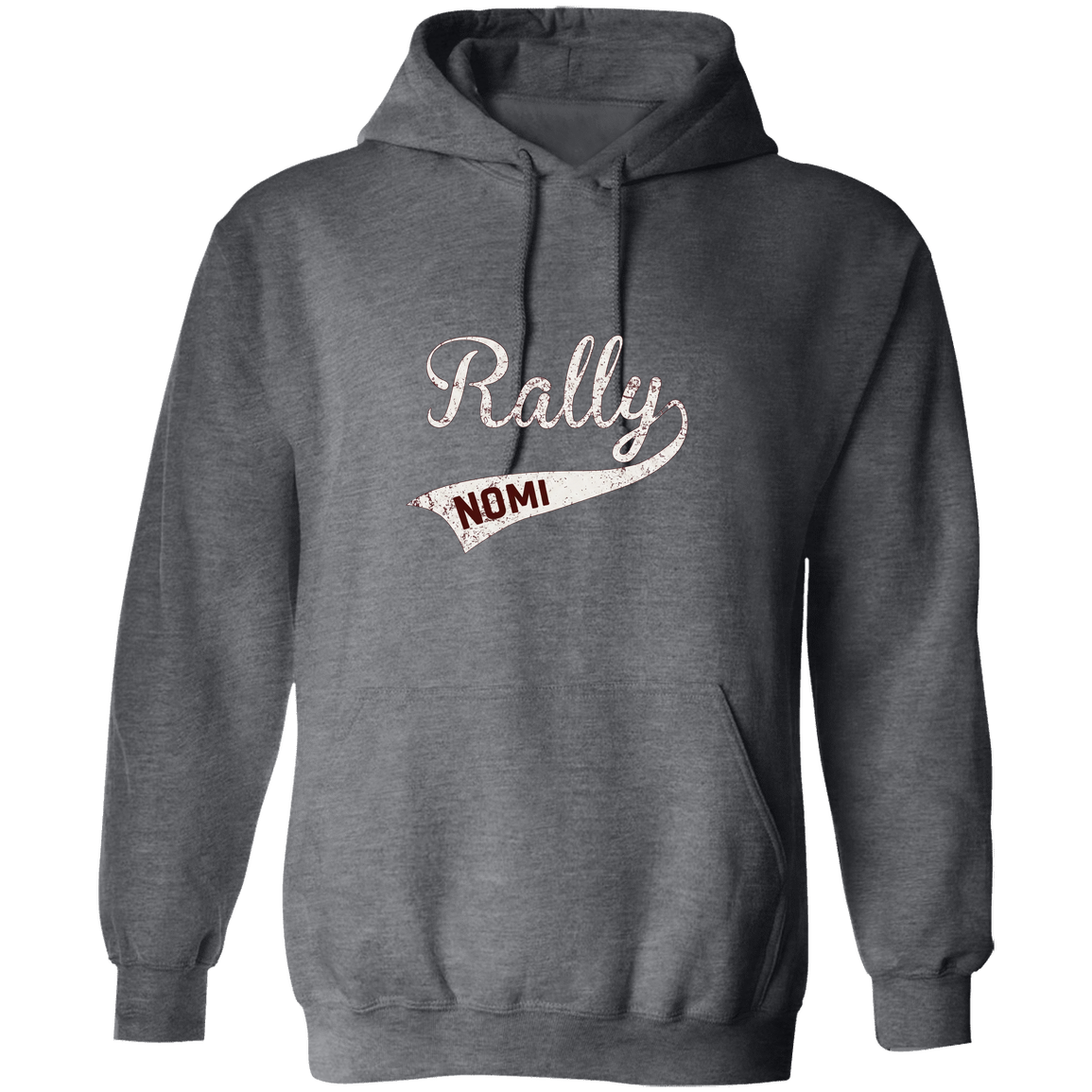 rally-softball-rally-original-white-gildan-pullover-hoodie — Dark Heather — Front — source sha256 709d7d3a9243430336a5fa7af76b1cc019a4f8e9ea764776f124af4020614a87 — Color position 2
