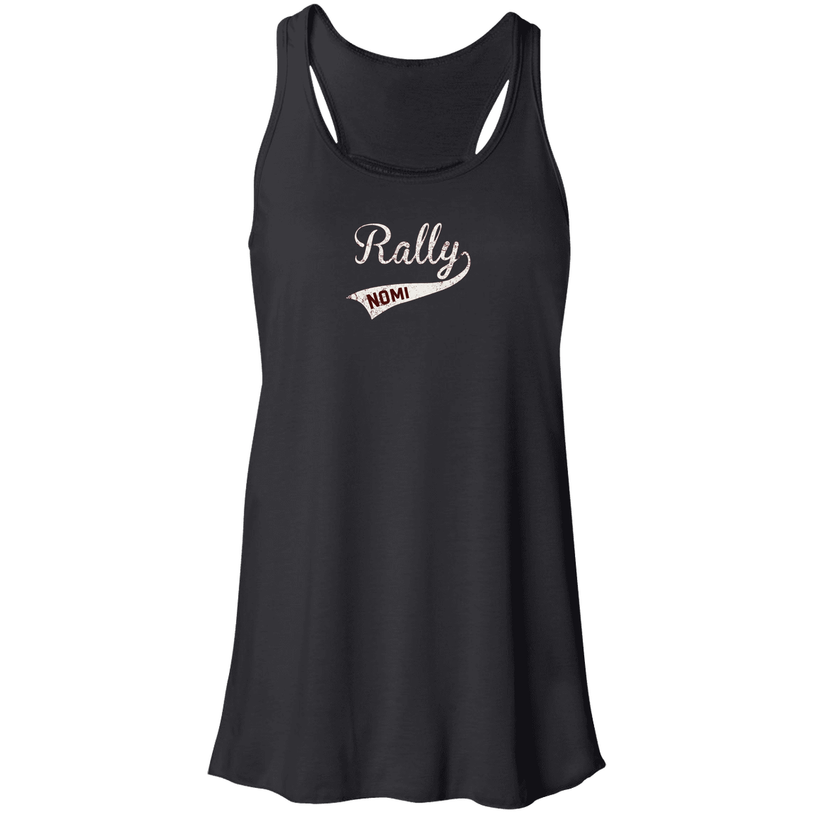 rally-softball-rally-original-white-bella-canvas-flowy-racerback-tank — Black — Front — source sha256 7107690f060c9e0de065a0a9b48dfc754dcb8eac8fbd83d328cad178fca6c253 — Color position 1