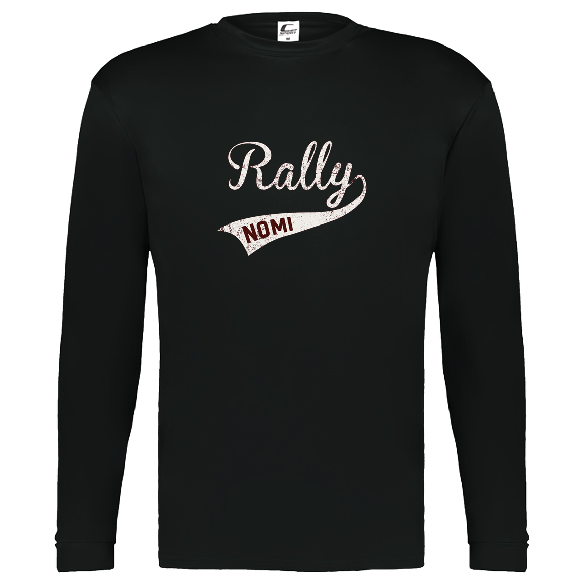 rally-softball-rally-original-white-c2-kids-performance-long-sleeve-tee — Black — Front — source sha256 8827995807f287592e3fd5fb215f0a1702e5b9a93e7ad7d8c4b735ab3b54660f — Color position 1