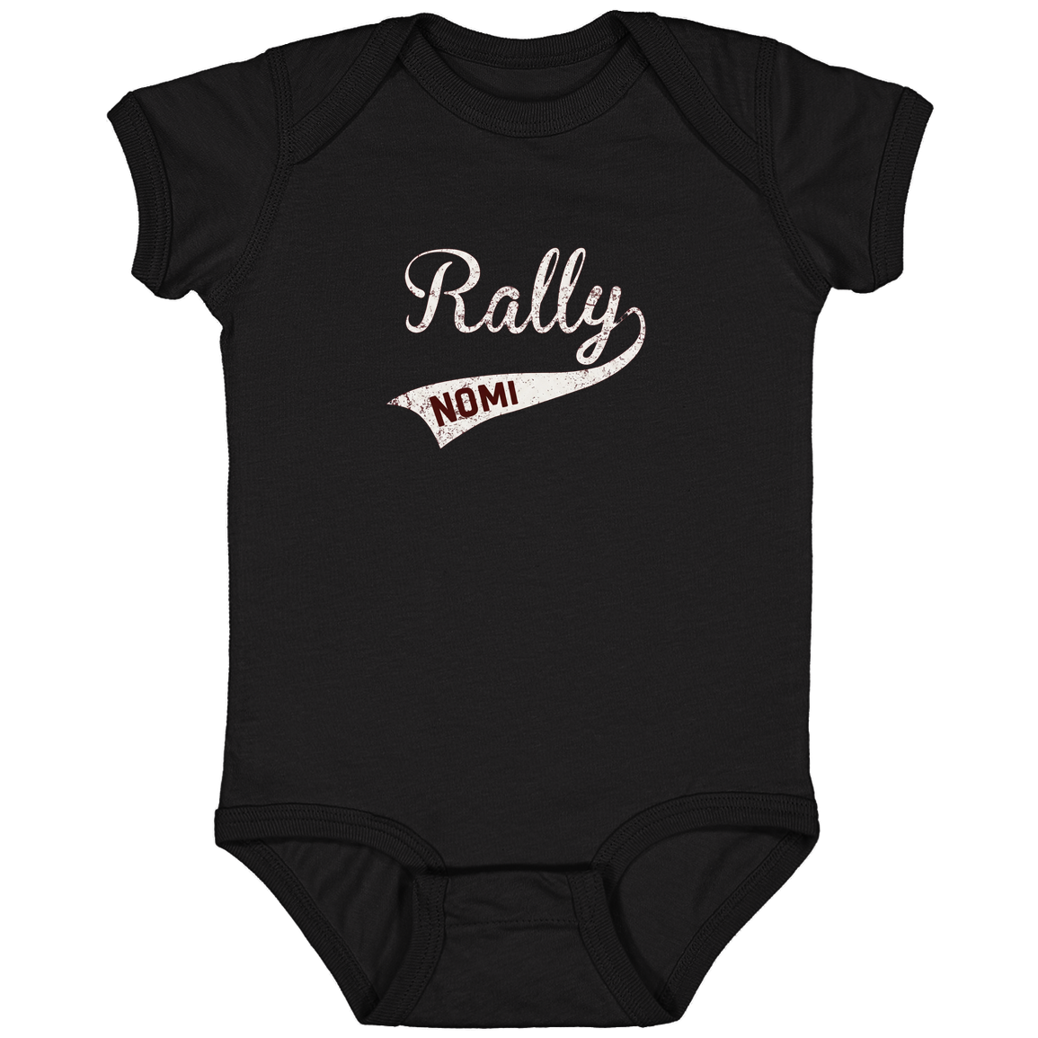 rally-softball-rally-original-white-rabbit-skins-infant-fine-jersey-bodysuit — Black — Front — source sha256 d49e6f52abd10ef184ac35f17d202e71624c6bbc9ee9d70ef3695d18ed19ca04 — Color position 1
