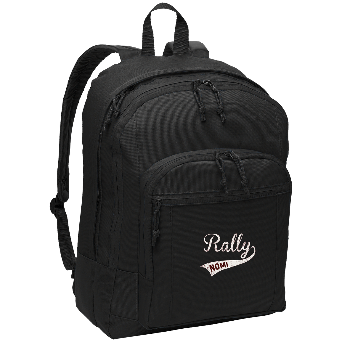 rally-softball-rally-original-white-port-authority-basic-backpack — Black — Front — source sha256 d8eb593a8e7bfb365c4692345a3e4ae0f85353032f3b494b909e9daaedcab96b — Color position 1