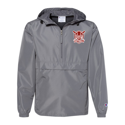rally-softball-rally-shield-white-champion-unisex-packable-anorak-jacket — Graphite — Front — source sha256 41c97c3dadbdda5a7fb696f628a339b6c1ea7a01c3d80c012aed400d9fe029a2 — Color position 2