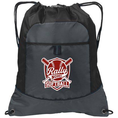 rally-softball-rally-shield-white-port-authority-pocket-cinch-pack — Deep Smoke/Black — Front — source sha256 779c7dc3bd6c2ce8784fcb512b4b1d7ba50fc8b161b3fff544b67a0803d206b8 — Color position 1