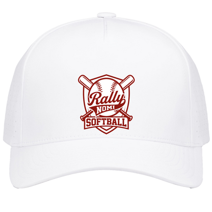 rally-softball-rally-shield-pacific-headwear-weekender-perforated-snapback-cap — White — Front — source sha256 84db83186f04aa8c4efb42fca53cfe3a358234d79158f9b365e7b2f9a6e8ad44 — Color position 6
