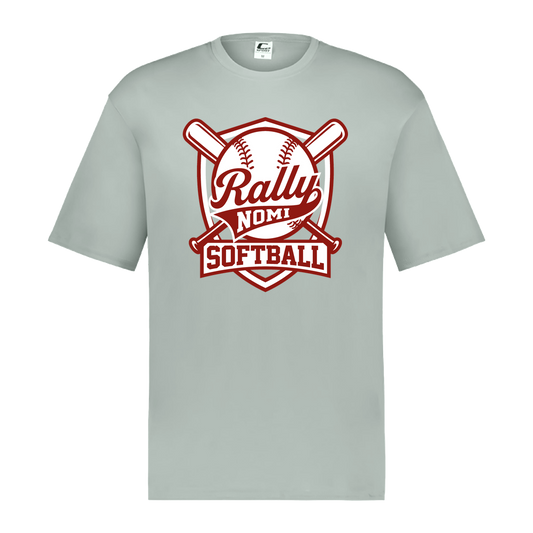 rally-softball-rally-shield-c2-mens-performance-short-sleeve-tee — Silver — Front — source sha256 d15a4da445301eebacb699980e13063373dd3363953092017cac350e82baa436 — Color position 3