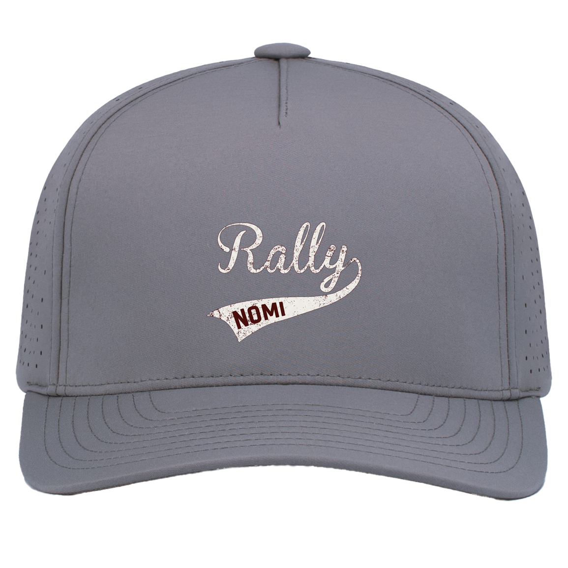 rally-softball-rally-signature-white-pacific-headwear-weekender-perforated-snapback-cap — Graphite — Front — source sha256 3e2c444fb5deaec3528fe4e924a262aa5fef1d5cc15b456ec7fb0cc8becd9ec1 — Color position 4