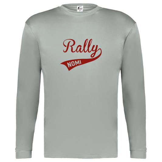 rally-softball-rally-signature-c2-kids-performance-long-sleeve-tee — Silver — Front — source sha256 5e41b95516c67b6b0c15bdf1590bfbd7ca0ece9a3f840c4e5c229fc4cc9ece9c — Color position 1