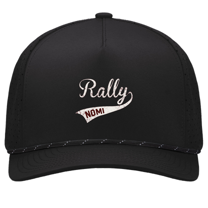rally-softball-rally-signature-white-pacific-headwear-weekender-perforated-snapback-cap — Black/Black — Front — source sha256 82f802d1e779c1f7504e4c4f6ddb7fe45aa0d06760896fc992b7084d44cc9568 — Color position 1
