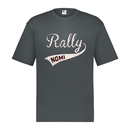 rally-softball-rally-signature-white-c2-mens-performance-short-sleeve-tee — Graphite — Front — source sha256 833bdd80fcf4ad79c2693509ecb9df94b83d635f77850171d069602b0c84aeef — Color position 2