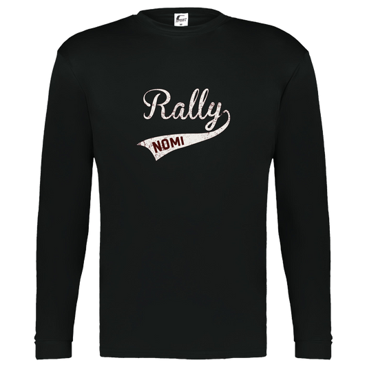 rally-softball-rally-signature-white-c2-kids-performance-long-sleeve-tee — Black — Front — source sha256 8827995807f287592e3fd5fb215f0a1702e5b9a93e7ad7d8c4b735ab3b54660f — Color position 1