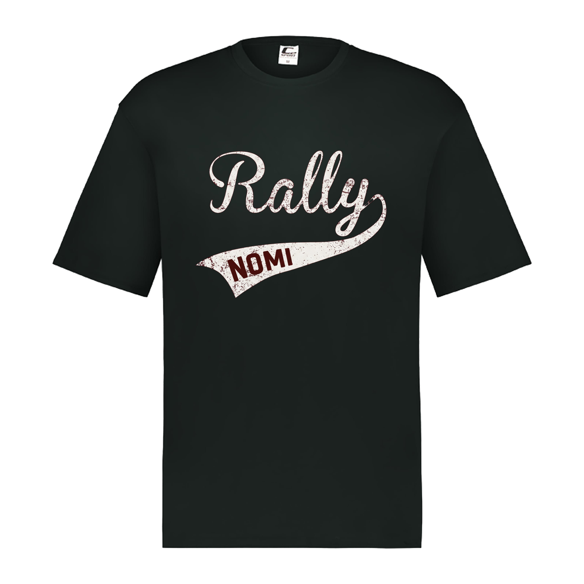 rally-softball-rally-signature-white-c2-mens-performance-short-sleeve-tee — Black — Front — source sha256 9e26a9ebd2fbfdd7de092745e34cfb1243d1a27dff901c0a1b64c325b536703f — Color position 1