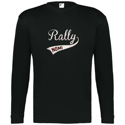 rally-softball-rally-signature-white-c2-mens-performance-long-sleeve-tee — Black — Front — source sha256 e61f3ebcfb8b8a494c548686e3766dfd500688a093b62b8f26087238cf2a3fe6 — Color position 1