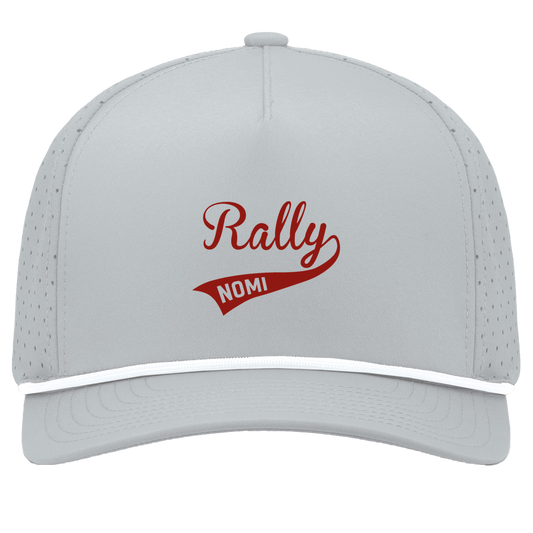 rally-softball-rally-signature-pacific-headwear-weekender-perforated-snapback-cap — Silver/White — Front — source sha256 f38e5371b533661be82ebba688c45ef1cfc77046f9ebb1c71c0330e38a063b9d — Color position 1