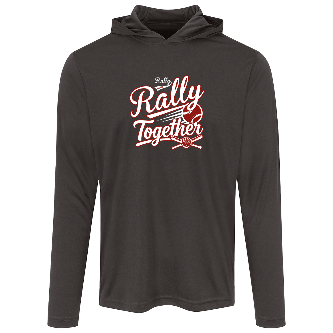 rally-softball-rally-together-white-sport-tek-mens-competitor-hooded-tee — Iron Grey — Front — source sha256 0dbecb6b5b52039897312e7cee7e0a9bba031c239f6266daebda3f35a9c4427f — Color position 2