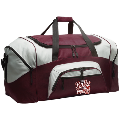 rally-softball-rally-together-white-port-company-sport-duffel — Maroon/Gray — Front — source sha256 0f765fb97adf0c27c1863f5c2822ce7d57cf97ae3611bbb5089fac3a0c23224b — Color position 4