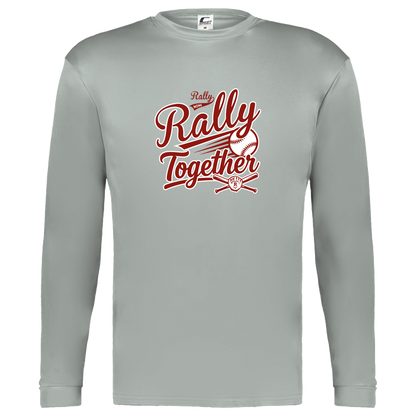 rally-softball-rally-together-c2-kids-performance-long-sleeve-tee — Silver — Front — source sha256 2130edeee9a0f9ef22ac9d56e76fe53b7ccc62b9e1978e58f1fe644a87418a71 — Color position 3