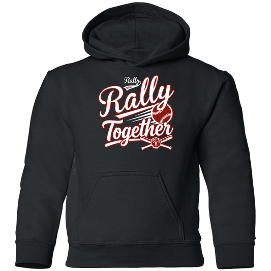 rally-softball-rally-together-white-gildan-youth-pullover-hoodie — Black — Front — source sha256 6912b10a7cb55cc5f0024fc9adc9f0f42a81fbc76bdc42664be7ad8633e8b231 — Color position 1