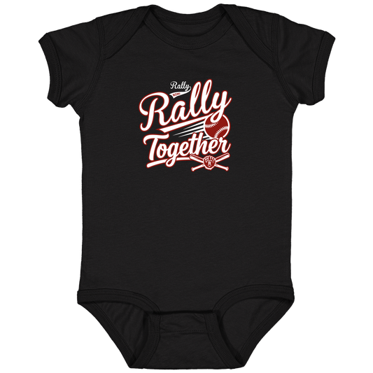 rally-softball-rally-together-white-rabbit-skins-infant-fine-jersey-bodysuit — Black — Front — source sha256 75fa6019a45820071cf75038f863bf65104c9b7b13c51b4f201a49b201a48611 — Color position 1