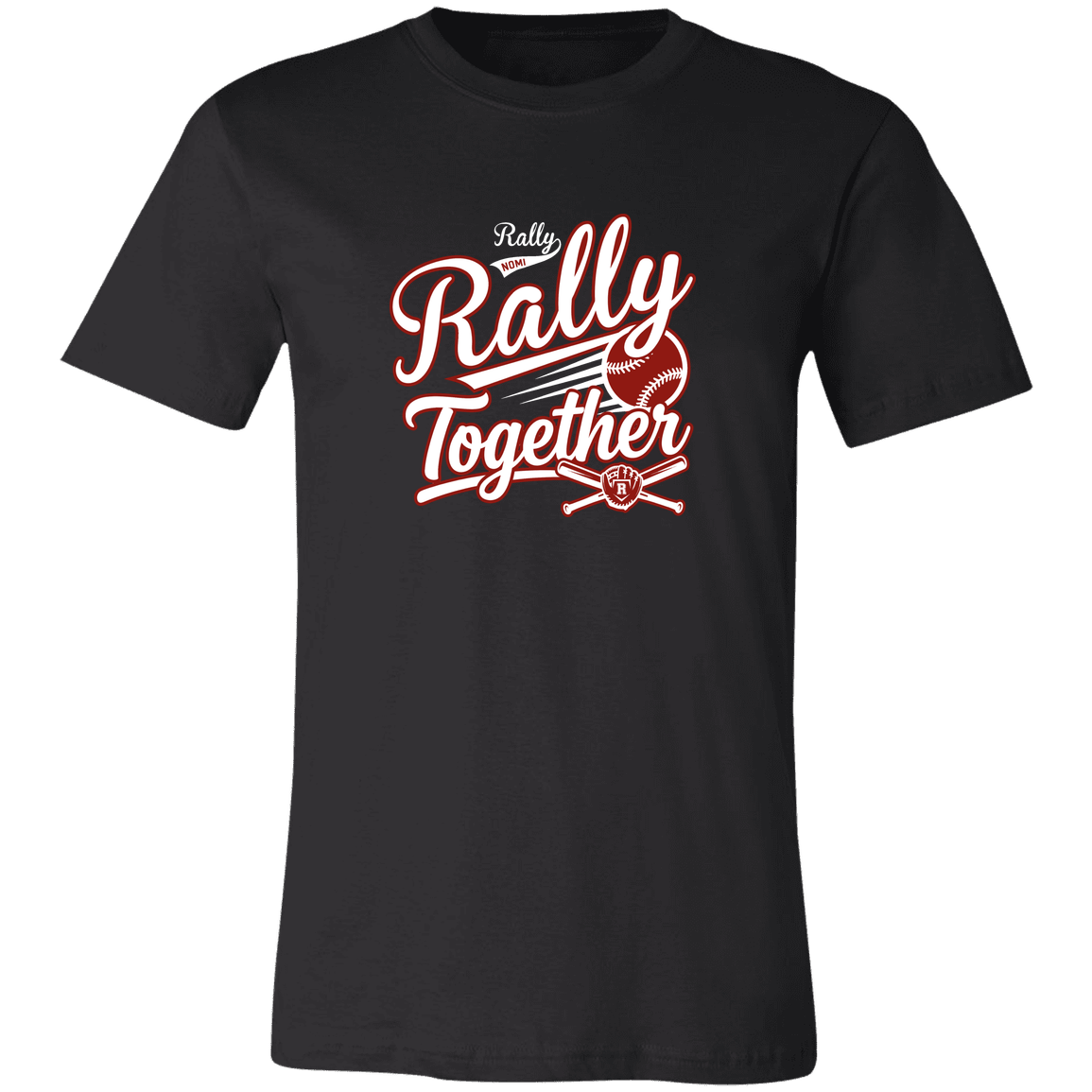 rally-softball-rally-together-white-bella-canvas-unisex-jersey-short-sleeve-t-shirt — Black — Front — source sha256 8754781b229bb374fa6eb2312073d65e04637720adfeaa218d474c4e0f9de85e — Color position 3