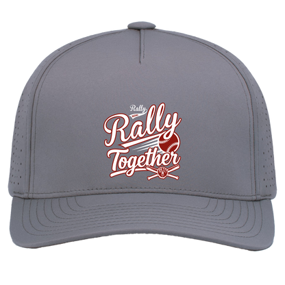 rally-softball-rally-together-white-pacific-headwear-weekender-perforated-snapback-cap — Graphite — Front — source sha256 9562dcdb3936cf6e4a41d3a07b6365b65dd6c1f876430d2c1f0d1d20ec40ed72 — Color position 4
