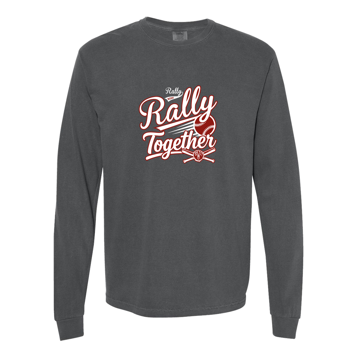 rally-softball-rally-together-white-comfort-colors-adult-heavyweight-long-sleeve-tee — Pepper — Front — source sha256 95ff969f40bf2702368164acc83b392b712011b273bce51c23755a2634bf29dd — Color position 2