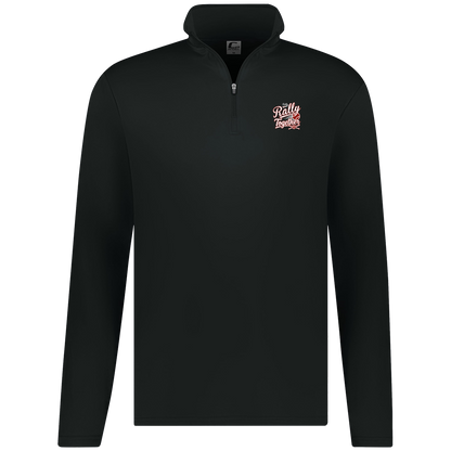 rally-softball-rally-together-white-c2-mens-1-4-zip-pullover — Black — Front — source sha256 a360a8f024c52cb74938c74feaf1be13e01f54e6e18ea9e13a0ff6caae548f89 — Color position 1