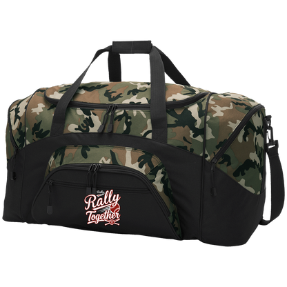 rally-softball-rally-together-white-port-company-sport-duffel — Black/Camouflage — Front — source sha256 b3585b1ba928a7fbd07b55dbb6e3374ef7ebc76c51ab1db51b479dafa08c18f6 — Color position 3