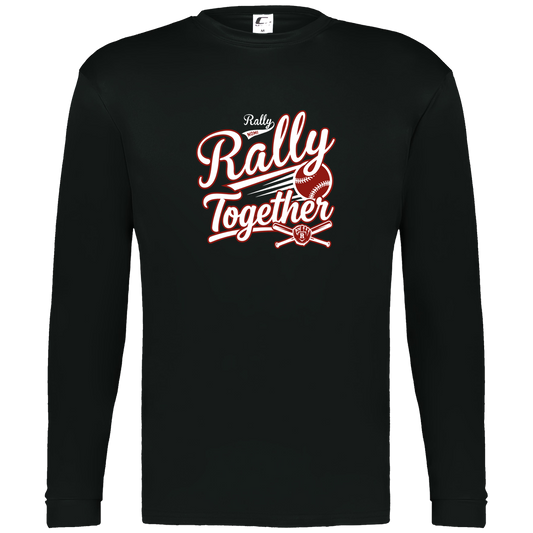 rally-softball-rally-together-white-c2-mens-performance-long-sleeve-tee — Black — Front — source sha256 c70e9fc8a74f96c8af658bd5d777d9afd21f15173032d0c676e98e203702e11e — Color position 1