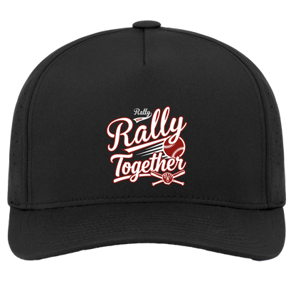 rally-softball-rally-together-white-pacific-headwear-weekender-perforated-snapback-cap — Black — Front — source sha256 c8811a2a062639490574255e34fcb443a309cd353f98e05b3200d2db7486ccc9 — Color position 2