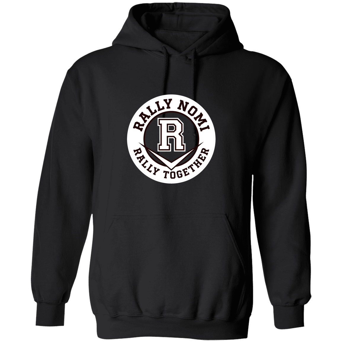 rally-softball-rally-together-circle-white-gildan-pullover-hoodie — Black — Front — source sha256 1d0f9f649a55d0344ea2bbbe289602fcfab33b453e40671ad1e26073ed9fc77a — Color position 1