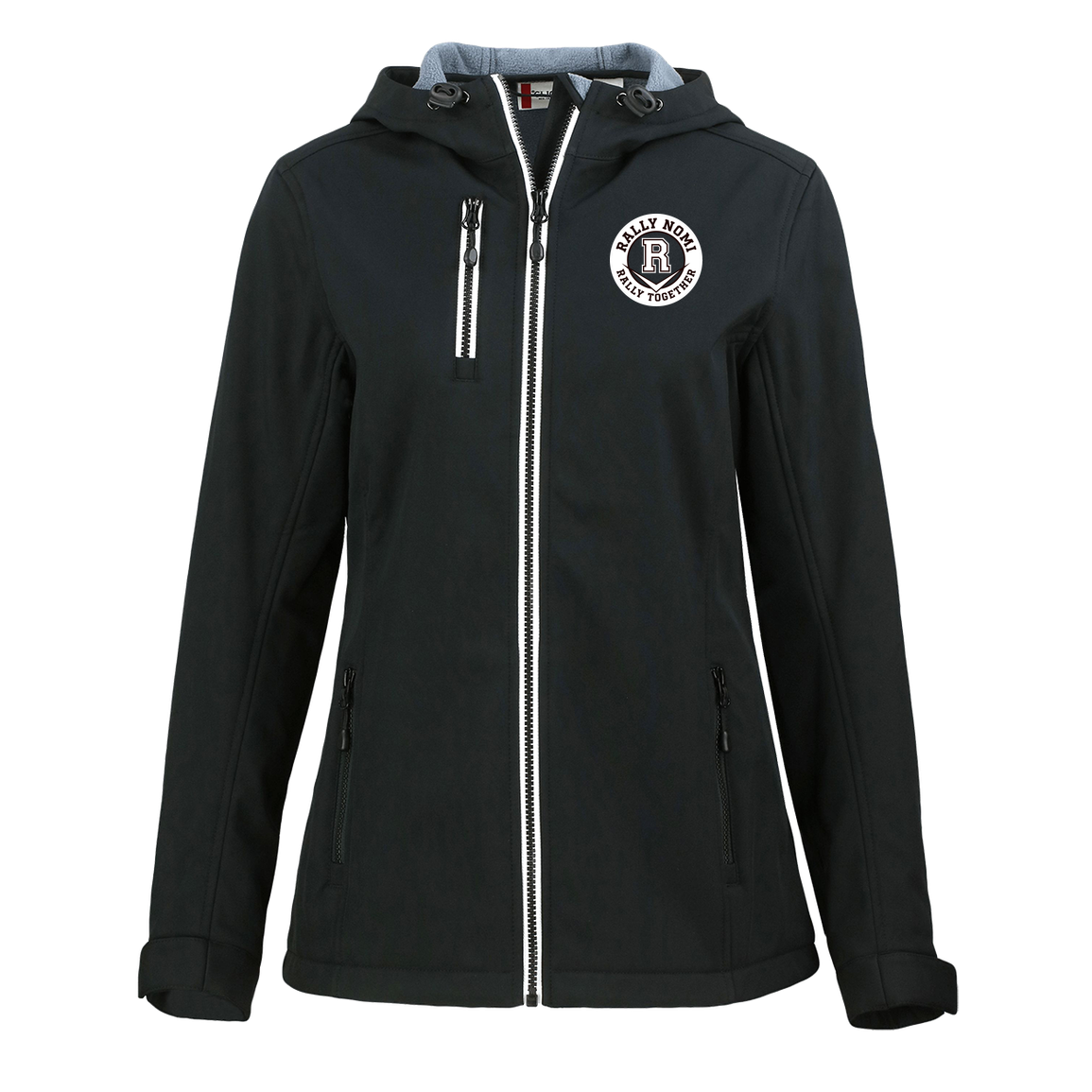 rally-softball-rally-together-circle-white-clique-womens-eco-stretch-softshell-jacket — Black — Front — source sha256 2150fc2c4c22d5478aaf62fbd13dc9a197e289f31d88e51815098cdfac5e2640 — Color position 1