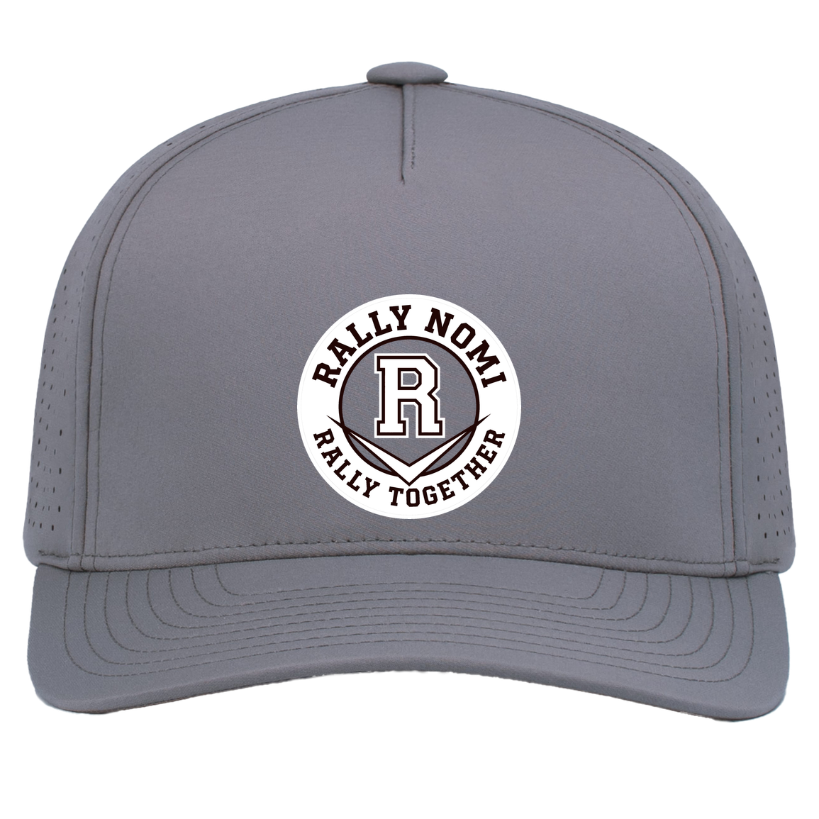 rally-softball-rally-together-circle-white-pacific-headwear-weekender-perforated-snapback-cap — Graphite — Front — source sha256 22e86acec3a47772fa4757c4a7bc7899daf4209c2a60d79a8da16b3feb8880cc — Color position 4