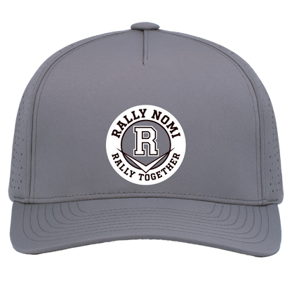 rally-softball-rally-together-circle-white-pacific-headwear-weekender-perforated-snapback-cap — Graphite — Front — source sha256 22e86acec3a47772fa4757c4a7bc7899daf4209c2a60d79a8da16b3feb8880cc — Color position 4