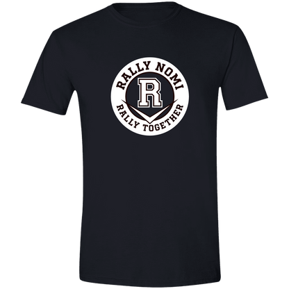 rally-softball-rally-together-circle-white-gildan-mens-softstyle-tee — Black — Front — source sha256 2f41a9d0067b4c81b64ec1d2d096329ed80516b550c5e7ca4e084ea9c49854e6 — Color position 2