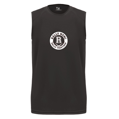 rally-softball-rally-together-circle-white-badger-b-core-sleeveless-performance-tee — Black — Front — source sha256 34b56cf9d92c526480ef1aad201d610a9829f0e3a0c8ec6261b6379b6d02d07d — Color position 1