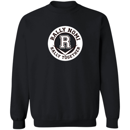 rally-softball-rally-together-circle-white-gildan-crewneck-pullover-sweatshirt — Black — Front — source sha256 47ba08a990d2edd906ec96c8dfce32f883851738074e81449fc8742a5c9aa2a8 — Color position 1