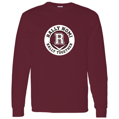 rally-softball-rally-together-circle-white-gildan-ls-t-shirt-5-3-oz — Maroon — Front — source sha256 6f67cead73f551541481f8cf92c252d3c2a01b4469374bb3275540d70308dc7a — Color position 3