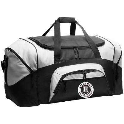 rally-softball-rally-together-circle-white-port-company-sport-duffel — Black/Gray — Front — source sha256 775708736b73e8cbd74f8165cf091fa646bfc18721556eae01af6db25e20a8ce — Color position 1
