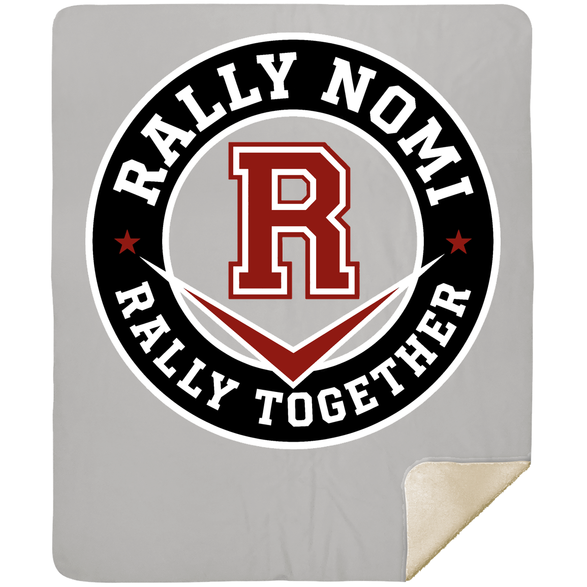 rally-softball-rally-together-circle-mshm-premium-sherpa-blanket-50x60 — Silver — Front — source sha256 adefa8c4998e83e908358ecb78ef934f124b3385b39cd3e756e52c6a2301206b — Color position 4