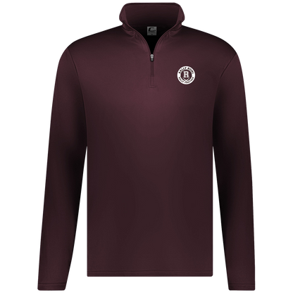 rally-softball-rally-together-circle-white-c2-mens-1-4-zip-pullover — Maroon — Front — source sha256 c1ef33bc6c5fcff4658d8387d8d9009680d9564337a1b17261097a75e14923d3 — Color position 2